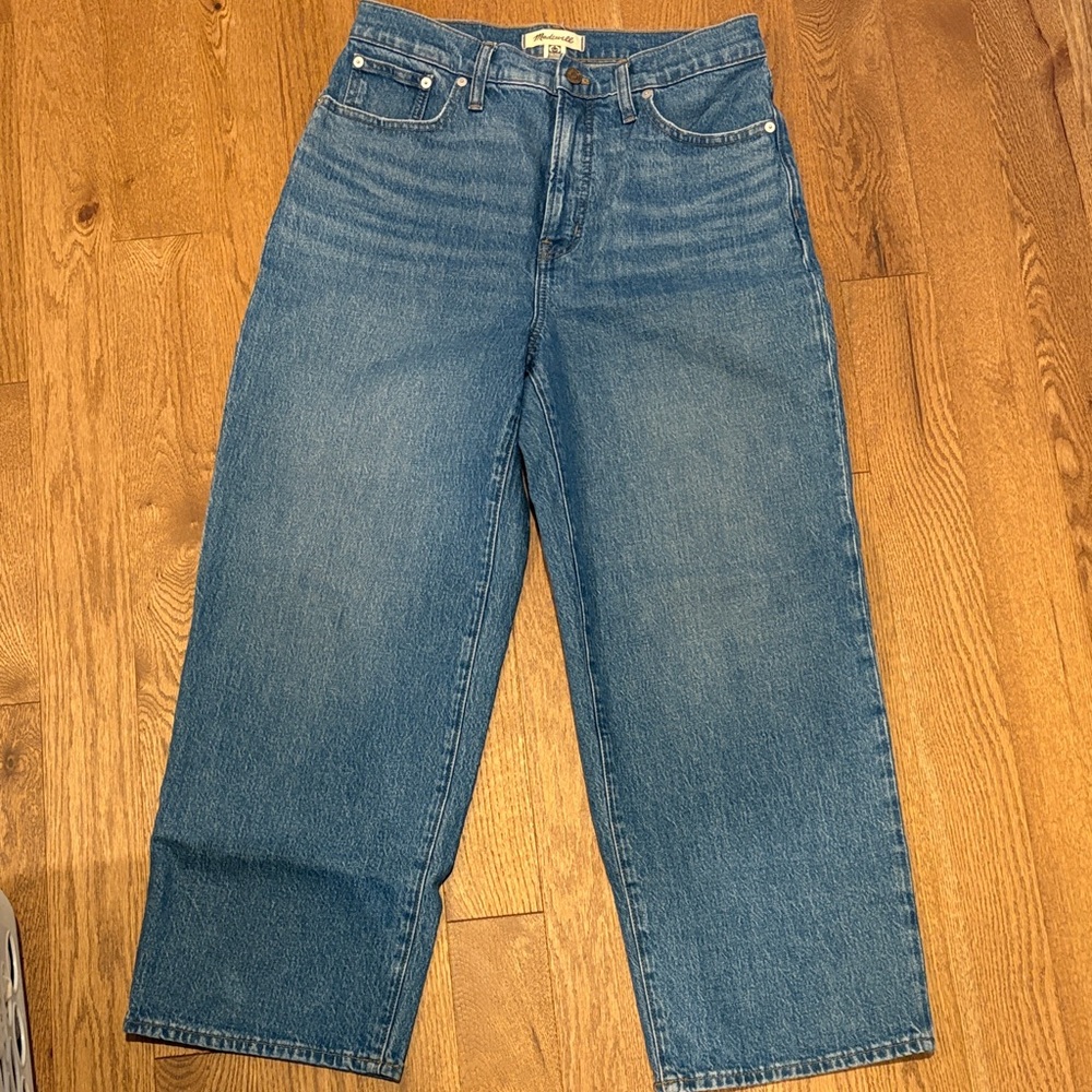Madewell Perfect vintage wide leg crop Blue Denim Jeans